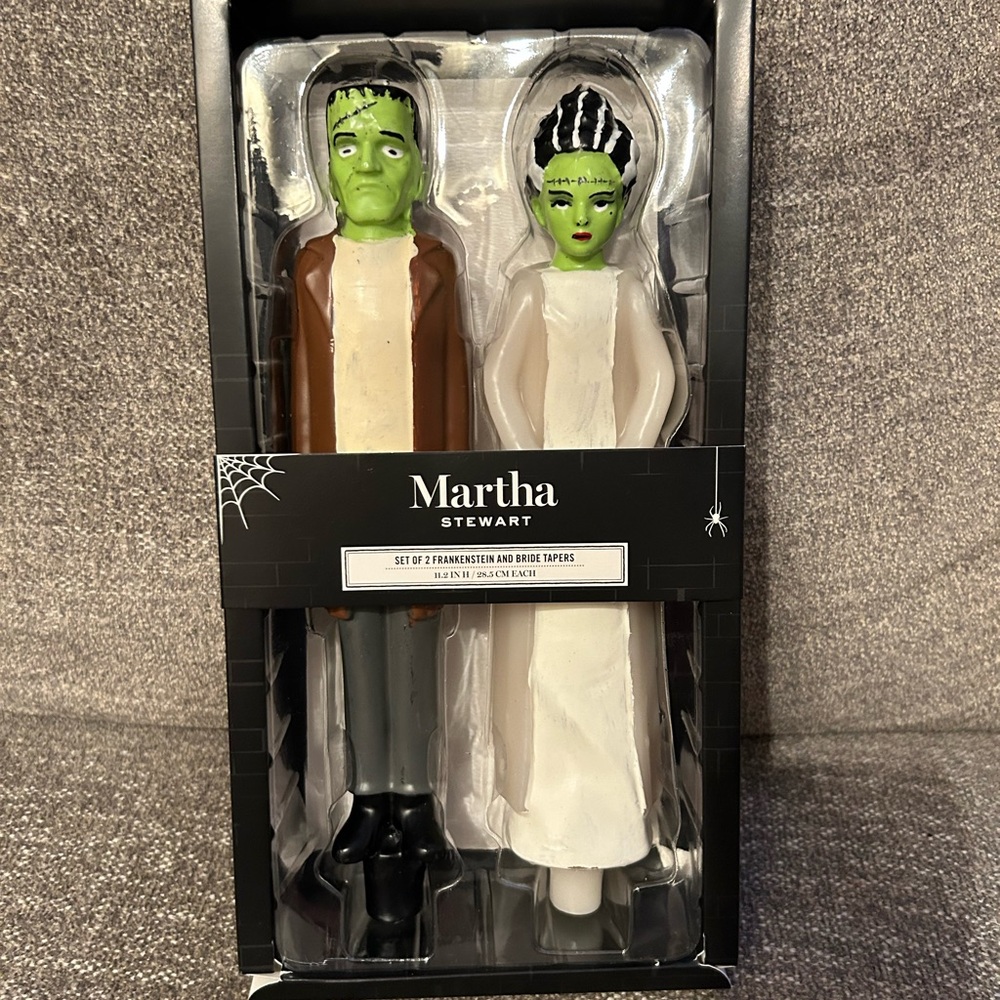 Martha Stewart Green and White Character Taper Candles - Picture 1 of 1